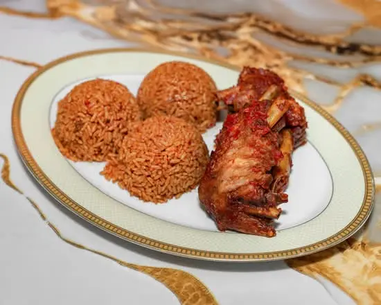 Jollof Rice and Peppered Turkey at Bisi Kitchen in Winnipeg